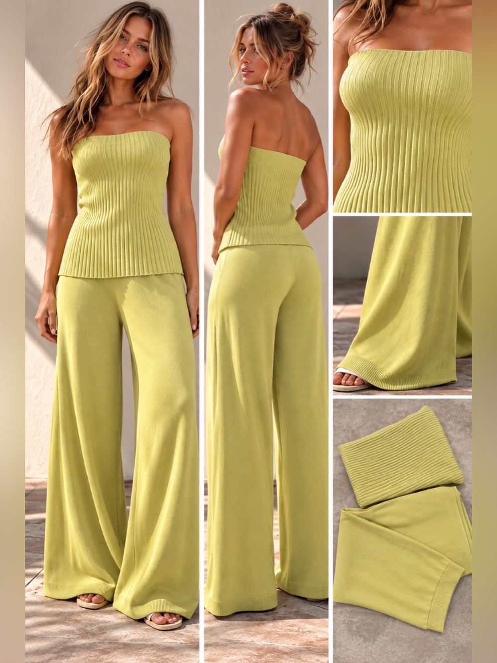 Free People Cecilia Sweater Set
X-Large xl Palm Leaf wide leg